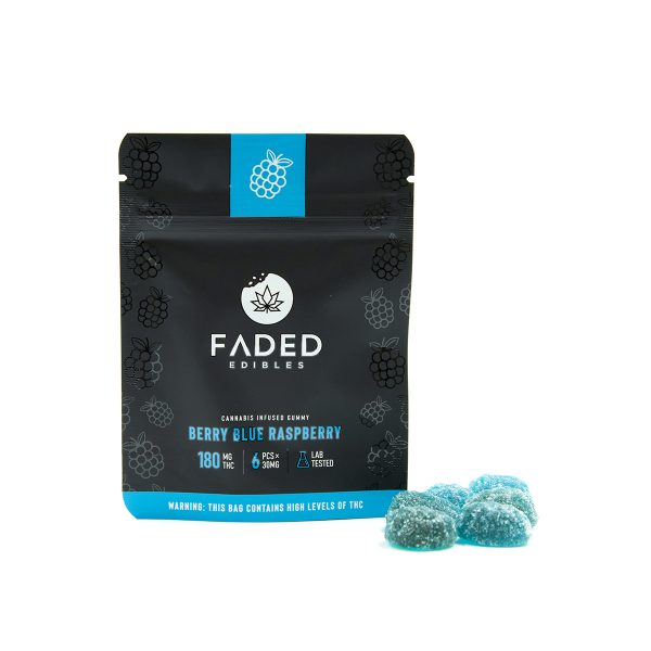 Faded Cannabis Berry Blue Raspberry THC Gummies