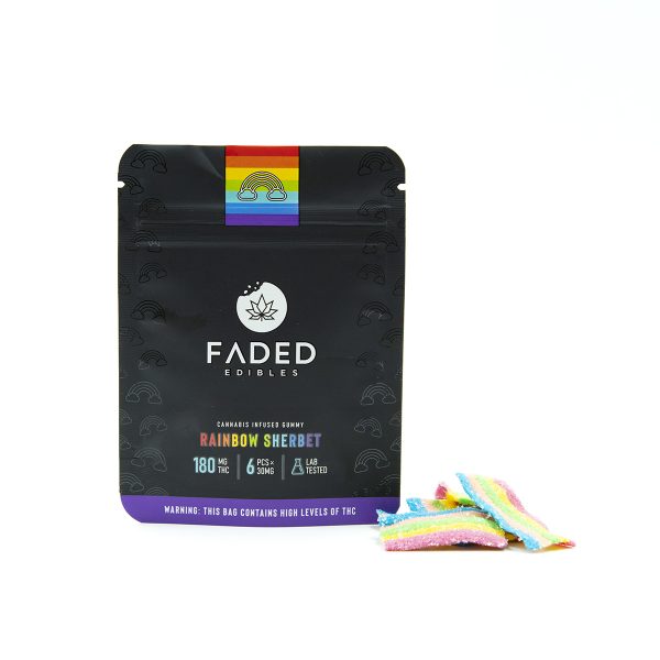 Buy FADED CANNABIS CO THC Infused Rainbow Gummies