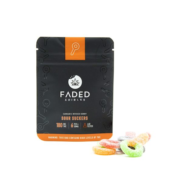 Faded Cannabis Sour Suckers THC Gummies