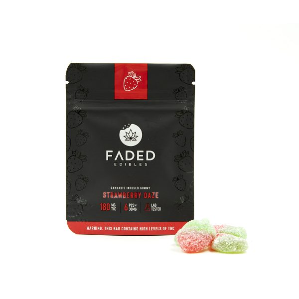 Faded Cannabis Strawberry Daze THC Gummies