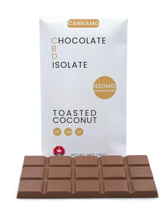 cannamo toasted coconut cbd isolate chocolate bar